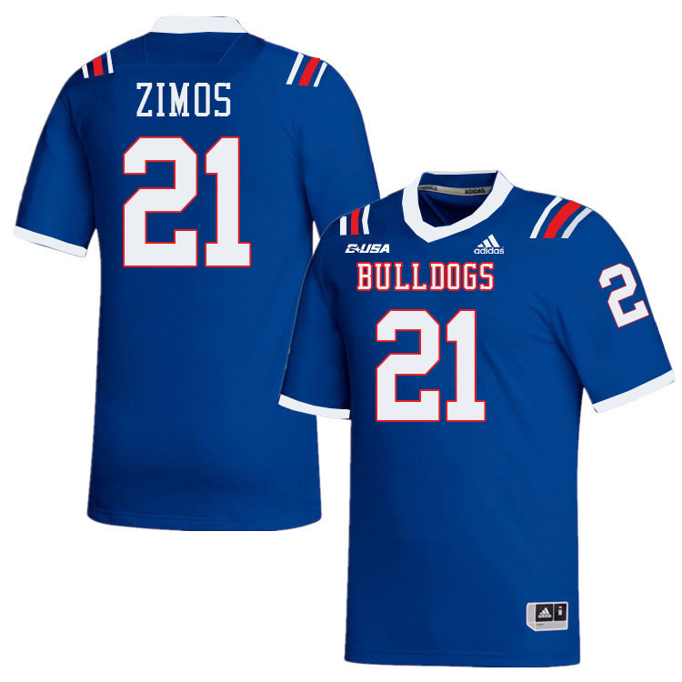 Zach Zimos Louisiana Tech Jersey,LA Tech Bulldogs Football Jerseys,Uniforms,Gears-Blue